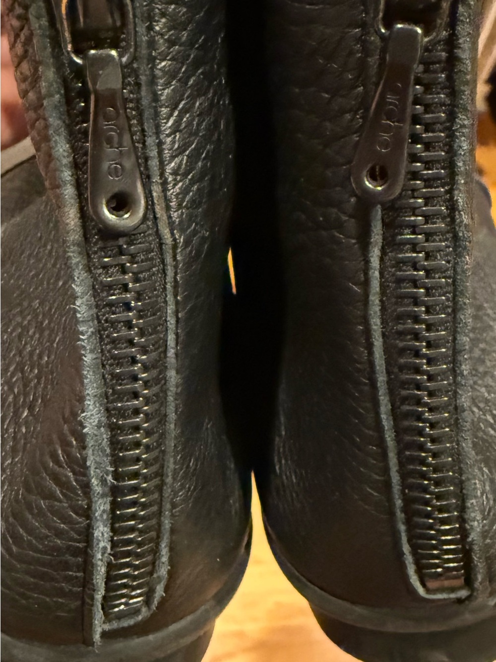 Arche Black Leather Rear-Zip Ankle Booties - Picture 7 of 10